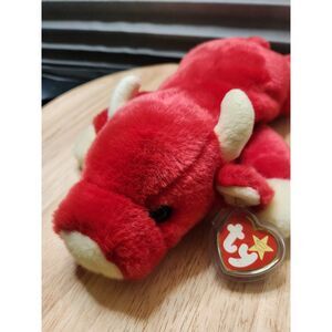 TY Beanie Buddies Snort the Red Bull – 1998 Plush, Original Tags